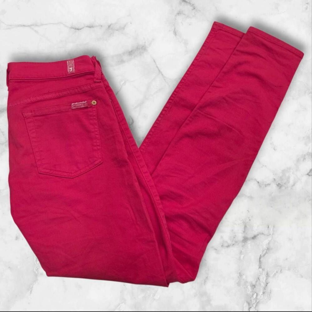 7 For All Mankind Red Jeans Size 27